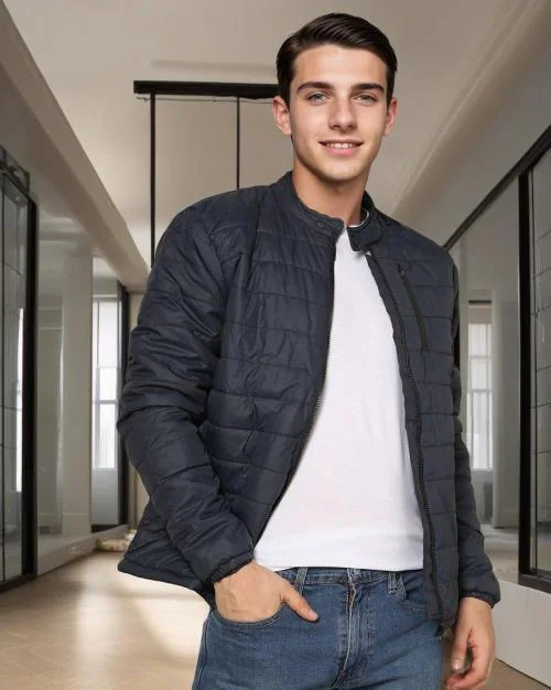 Quilted Jacket with Zipper Pockets