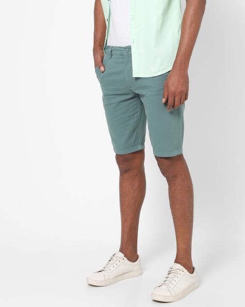Solid Flat-Front Shorts
