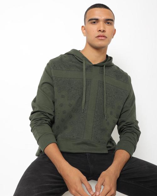 Printed Hoodie with Kangaroo Pocket