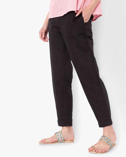 Flat-Front Ankle-Length Trousers