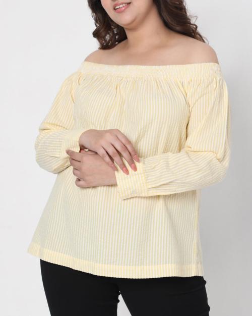 Striped Off-Shoulder Top