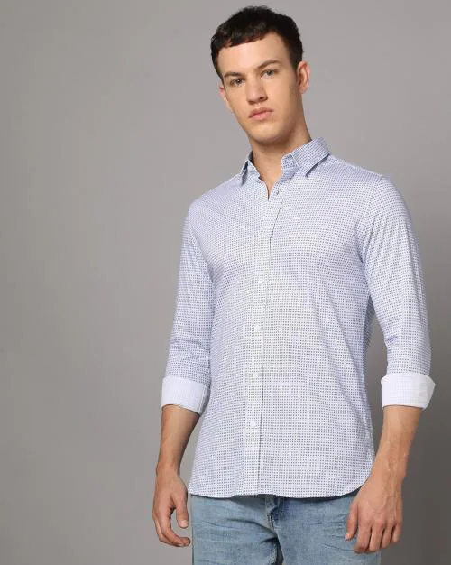 Men Printed Slim Fit Shirt