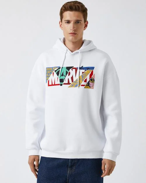 Superhero Print Hoodie