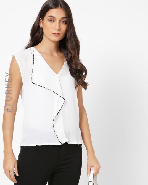 V-neck Sleeveless Top