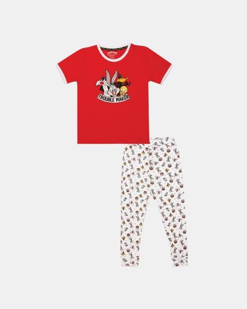 Looney Tunes Print Nightsuit Set