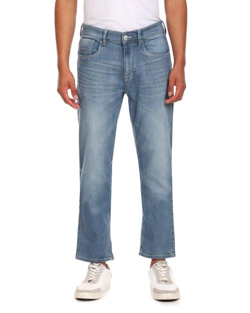 Mid-Wash Slim Fit Jeans