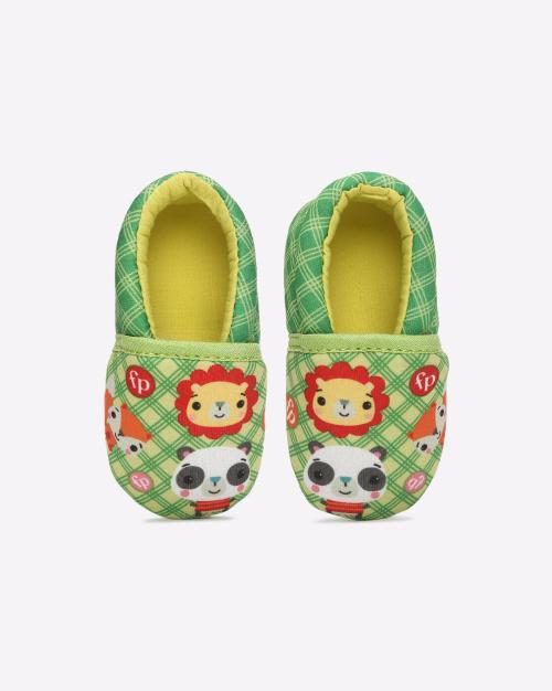 Checked Slip-On Booties