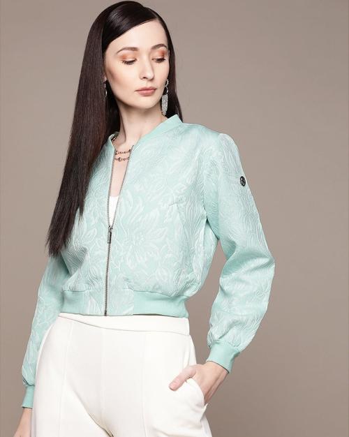 Floral Patterned Bomber Jacket