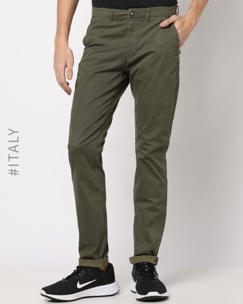 Flat-Front Chinos with Insert Pockets
