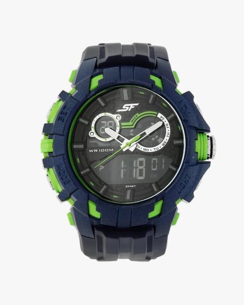 Men NM77045PP04 Digital Watch with Polyurethane Strap