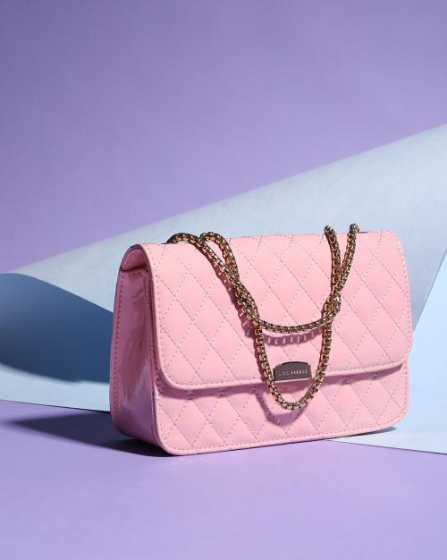 Sling Bag with Magnetic Closure & Chain Strap