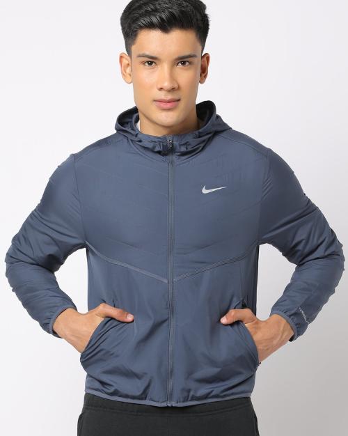 Hooded Bomber Jacket with Insert Pockets