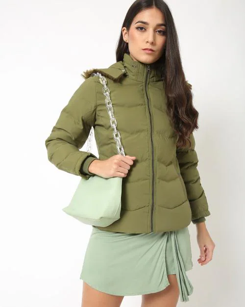 Quilted Puffer Hooded Jacket