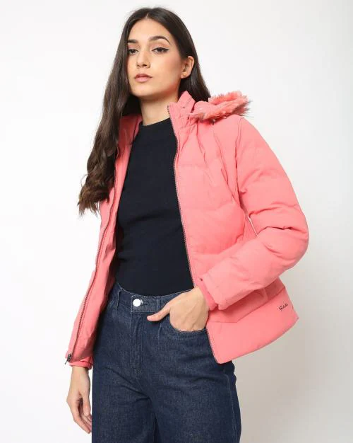 Quilted Puffer Hooded Jacket