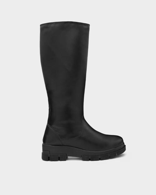 Knee-Length Boots with Zip Closure