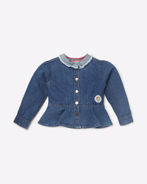 Denim Peplum Jacket