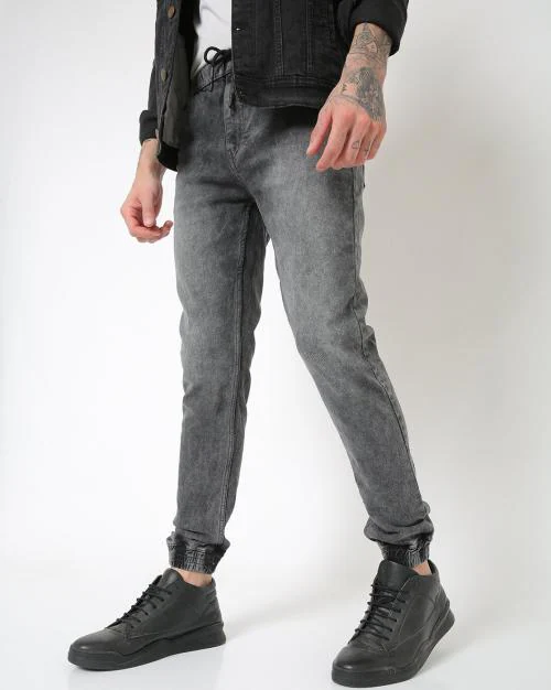 Slim Fit Joggers with Drawstring Waist