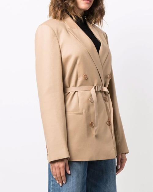 Lola Wool Double-Breasted Belted Blazer