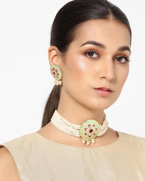 Beaded Jewellery Set with Stones JioMart