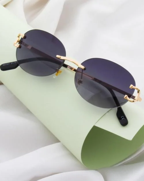 TS-50707-C2 UV-Protected Rimless Oval Sunglasses
