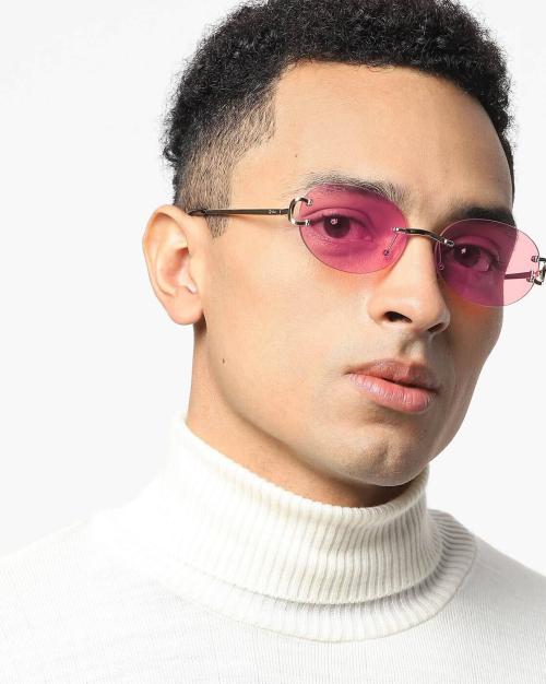 TS-50707-C5 UV-Protected Rimless Oval Sunglasses