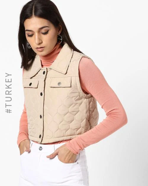 Sleeveless Quilted Jacket JioMart