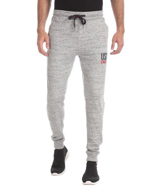 Heathered Joggers with Drawstring Waist