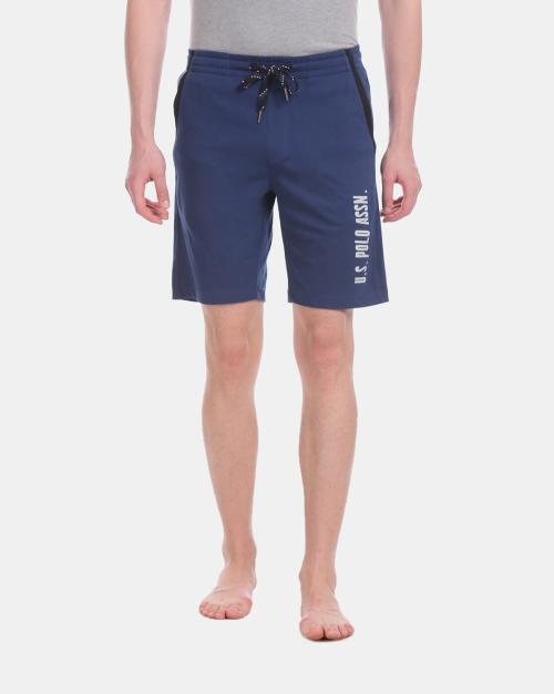 Brand Print Shorts with Insert Pockets