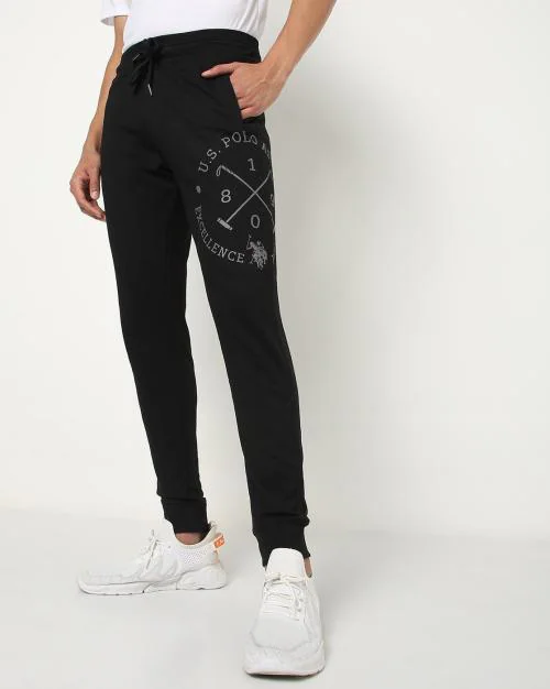 Joggers with Placement Brand Print