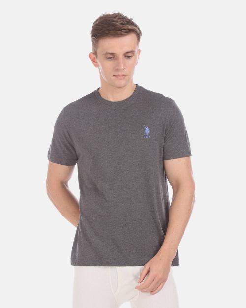 Pack of 2 Logo Embroidered Crew-Neck T-shirt