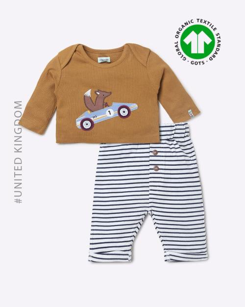 Graphic Print T-shirt & Pant Set