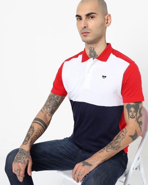 Colourblock Polo T-shirt