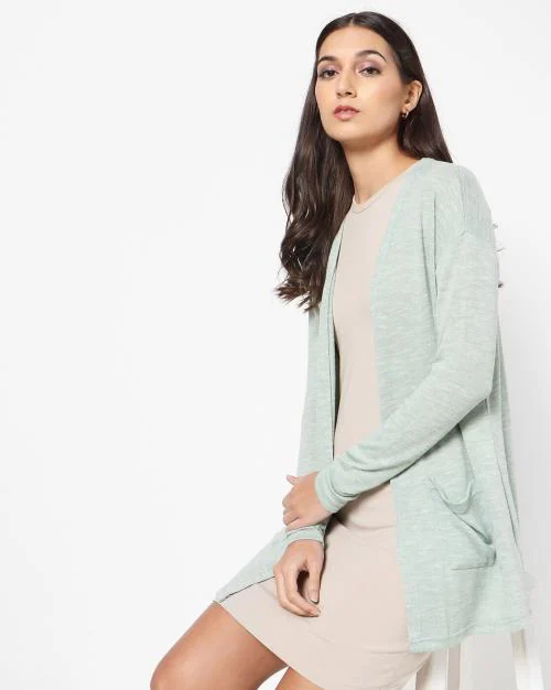 Front-Open Sweater with Pockets