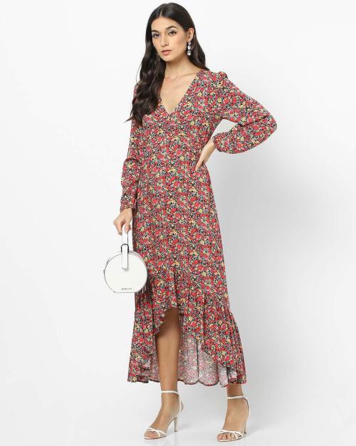 Floral Print Empire-Waist Dress