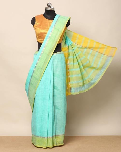 South Cotton Saree with Zari Border