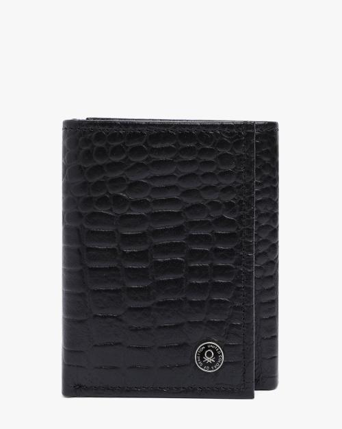 Reptilian Embossed Tri-Fold Wallet