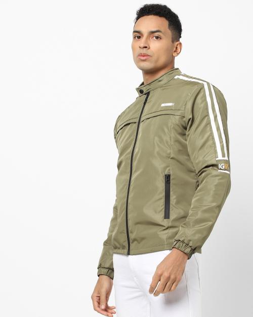 Zip-Front Slim Fit Biker Jacket