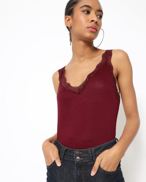 Cami Top with Lace Trims