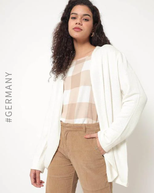 Knitted Front-Open Cardigan