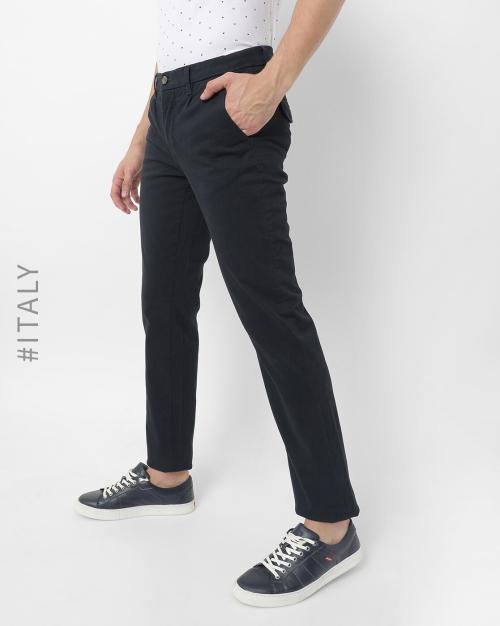 Pleat-Front Chinos with Insert Pockets