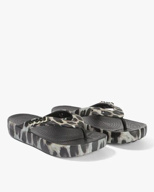 Animal Print Flip-Flops