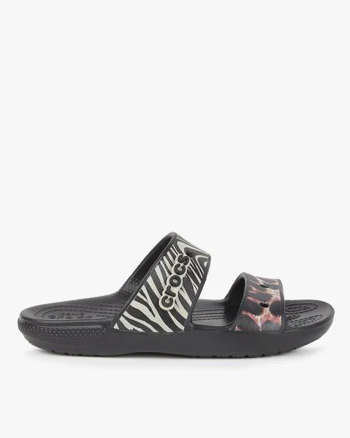 Classic Animal Print Dual-Strap Slides