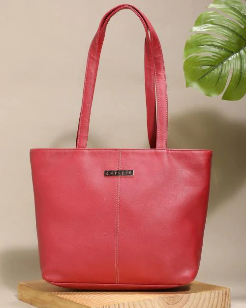 Panelled Tote Bag with Zip Closure