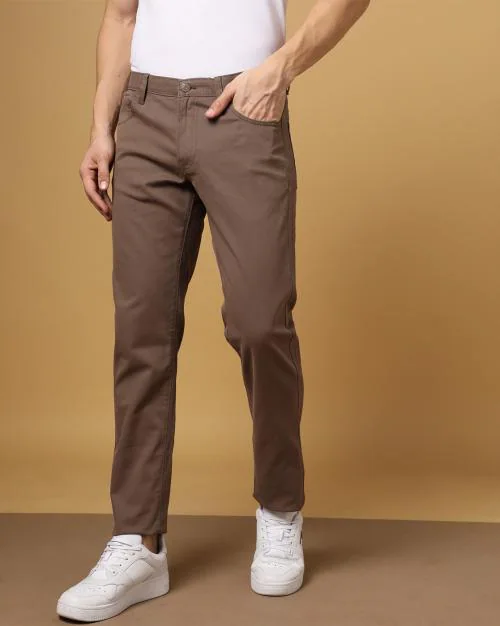 Flat-Front Slim Fit Trousers