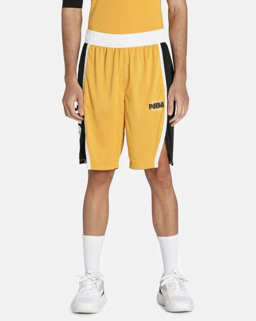 Curl Shorts with Contrast Panels