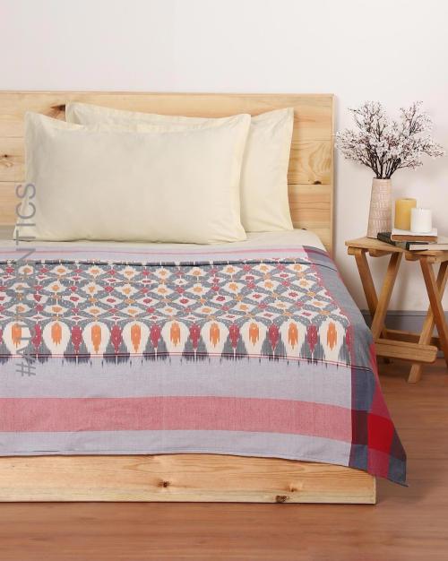 Buy Handloom Ikat Single Bed Cover Online at Best Prices in India