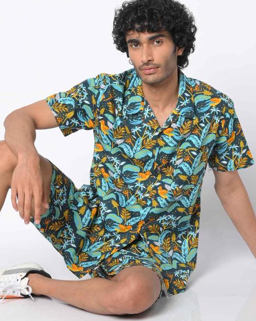 Printed Shirt & Shorts CoOrd Set JioMart