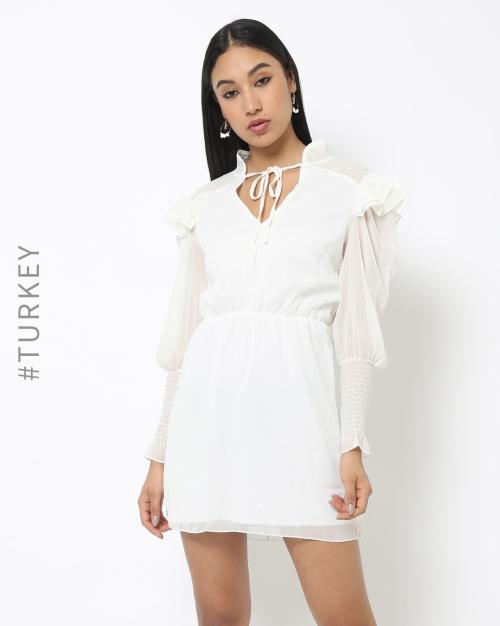 A-line Dress with Elasticated Waist