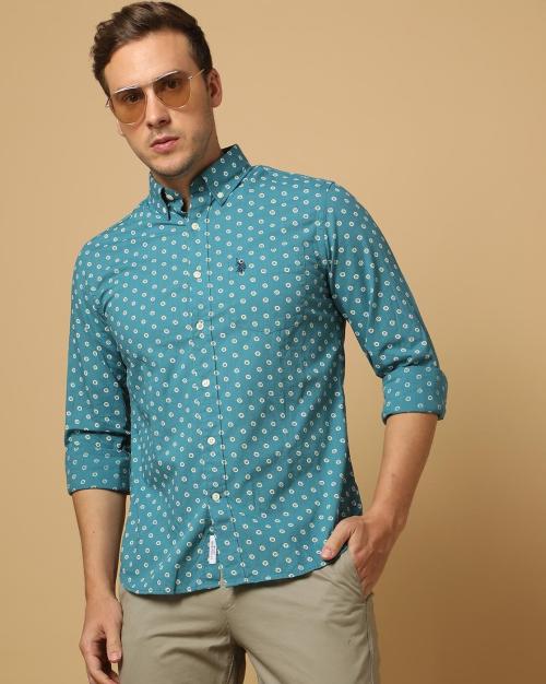 Printed Shirt with Patch Pocket