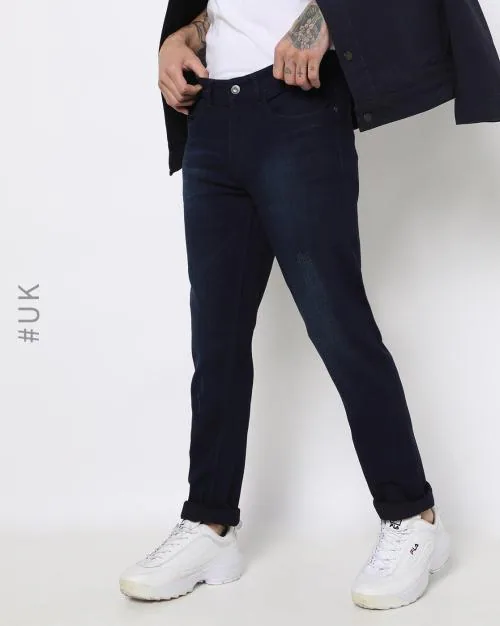 Lightly Washed Paraguay Denim Slim Fit Jeans